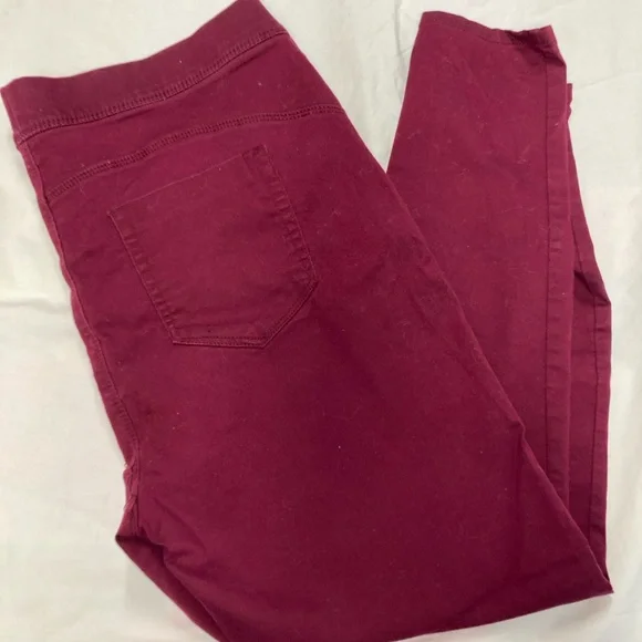 Denim Co Stretch cranberry color skinny jeans size 14 - Picture 3 of 6
